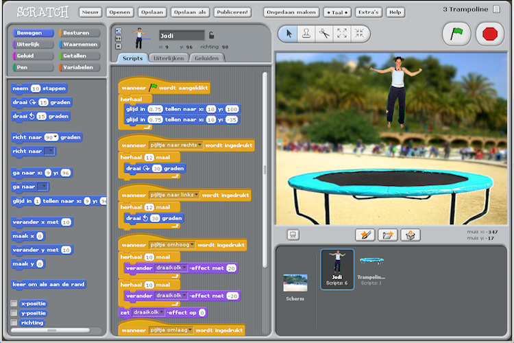 De Scratch interface - sites.google.com/site/nederscratch/ De Scratch interface -